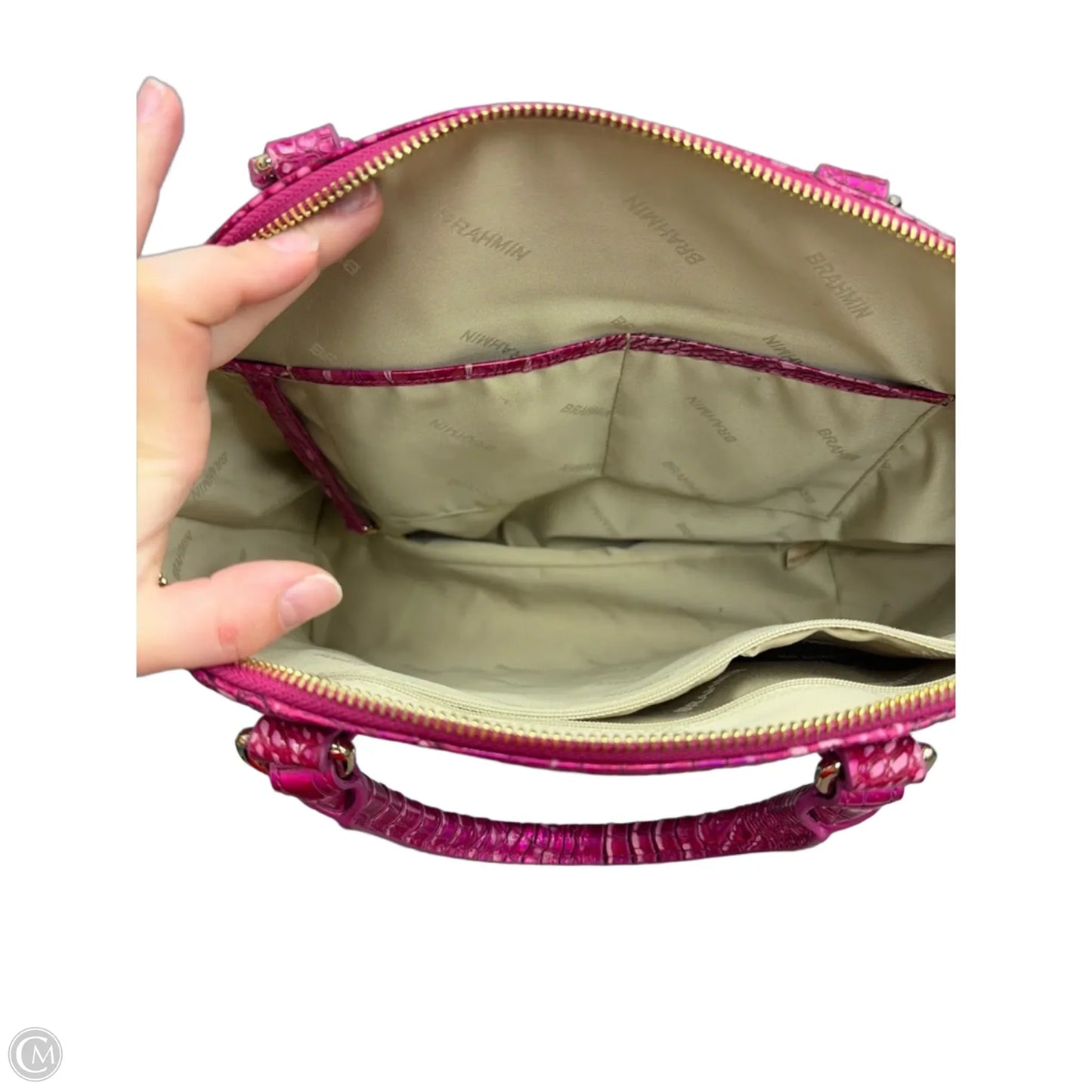 Handbag Designer By Brahmin, Size: Large