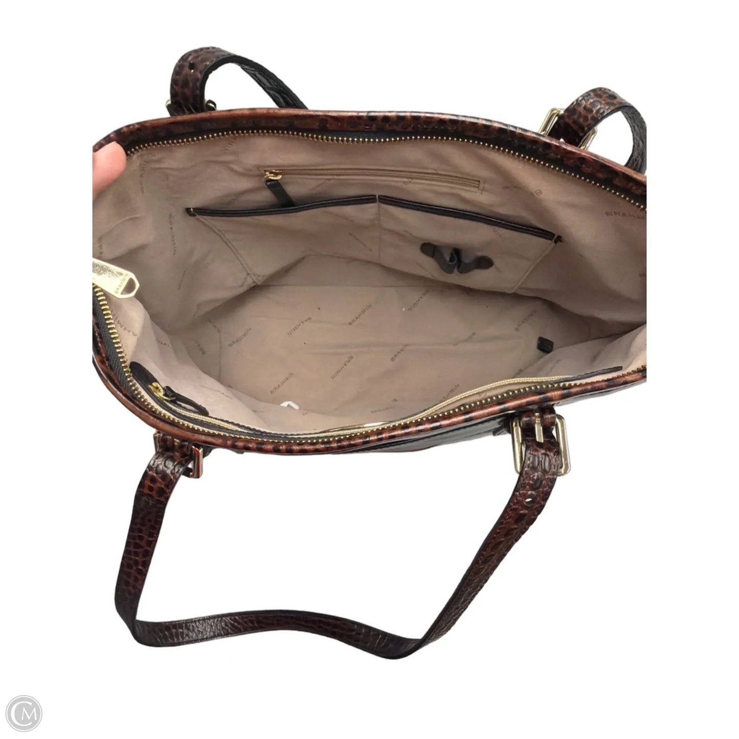 Handbag Designer By Brahmin, Size: Medium