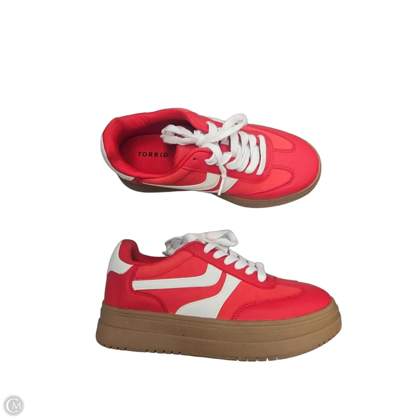 Shoes Sneakers By Torrid In Red & White, Size: 8