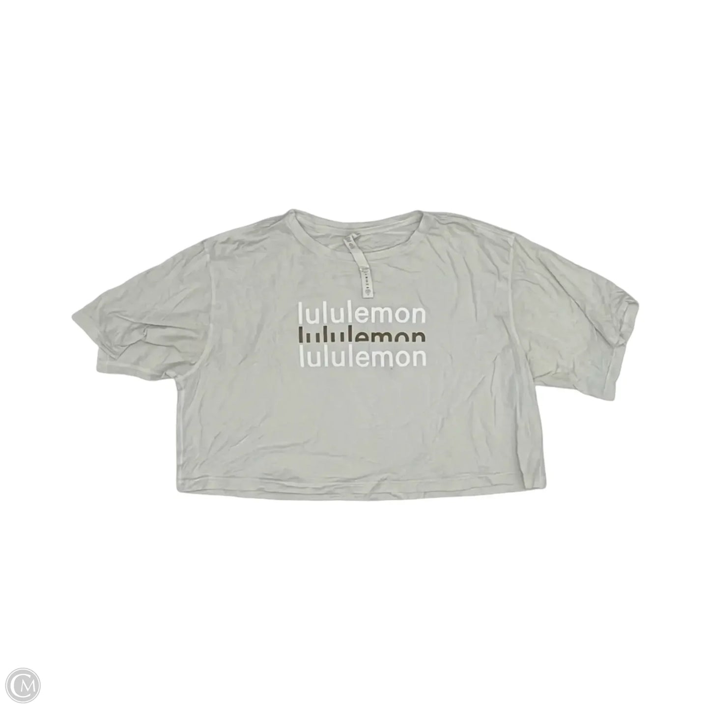 Athletic Top Short Sleeve By Lululemon In White, Size: M