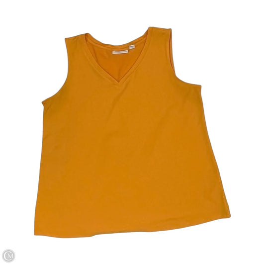 Blouse Sleeveless By Susan Graver In Orange, Size: L