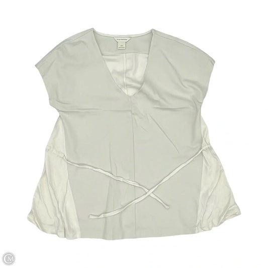 Blouse Short Sleeve By Club Monaco In White, Size: L