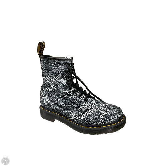 Boots Combat By Dr Martens In Snakeskin Print, Size: 8