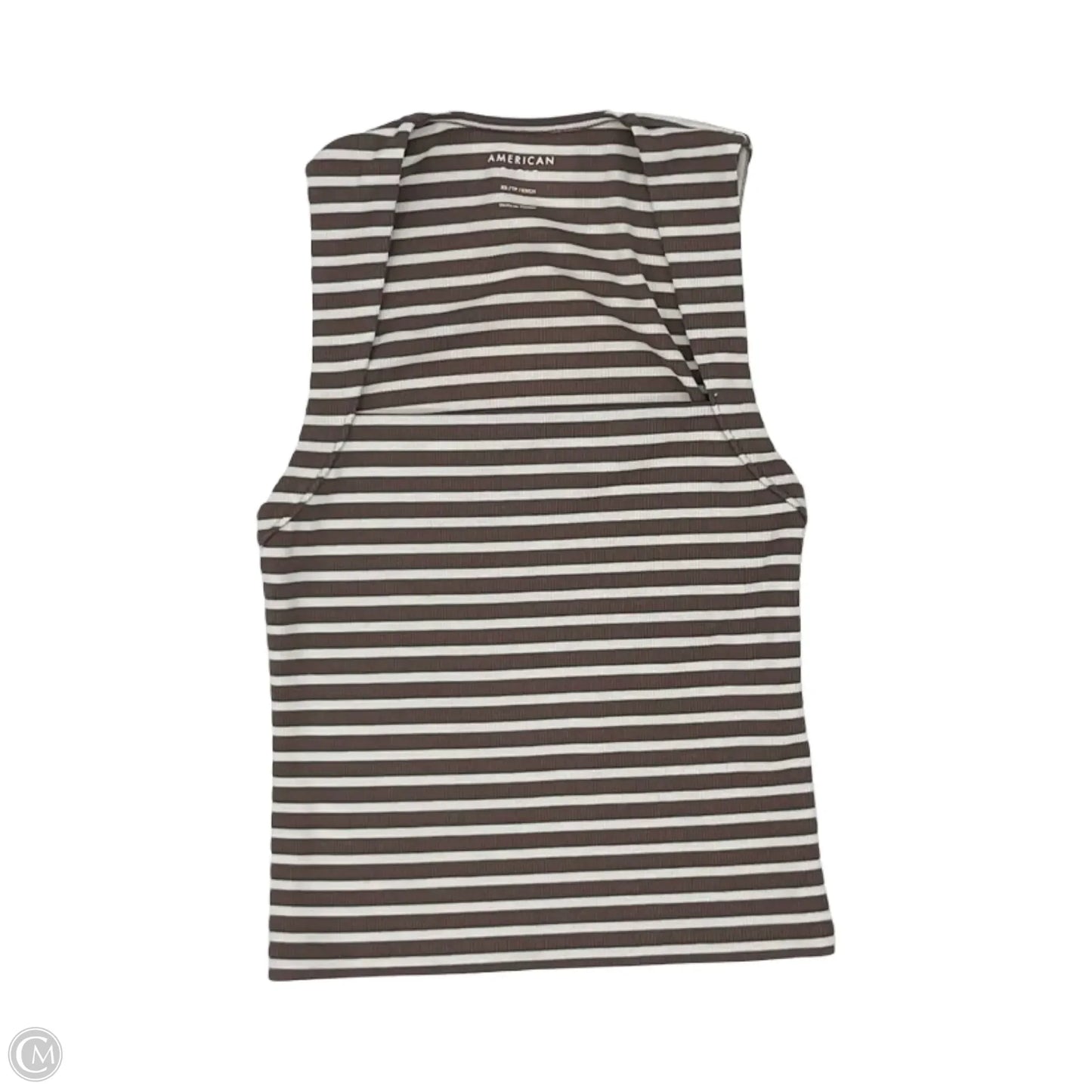Tank Top By American Eagle In Brown & Cream, Size: Xs