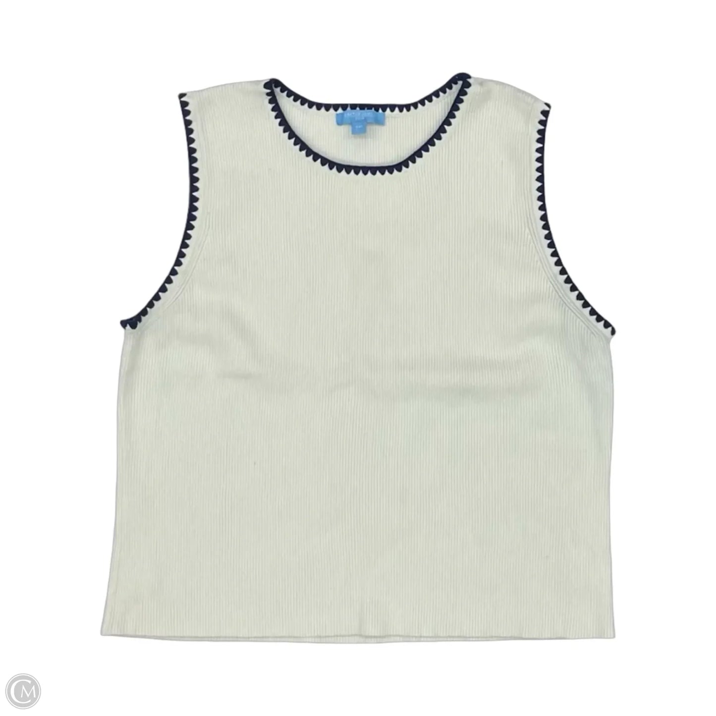 Top Sleeveless By Draper James Rsvp In Blue & White, Size: Xxl
