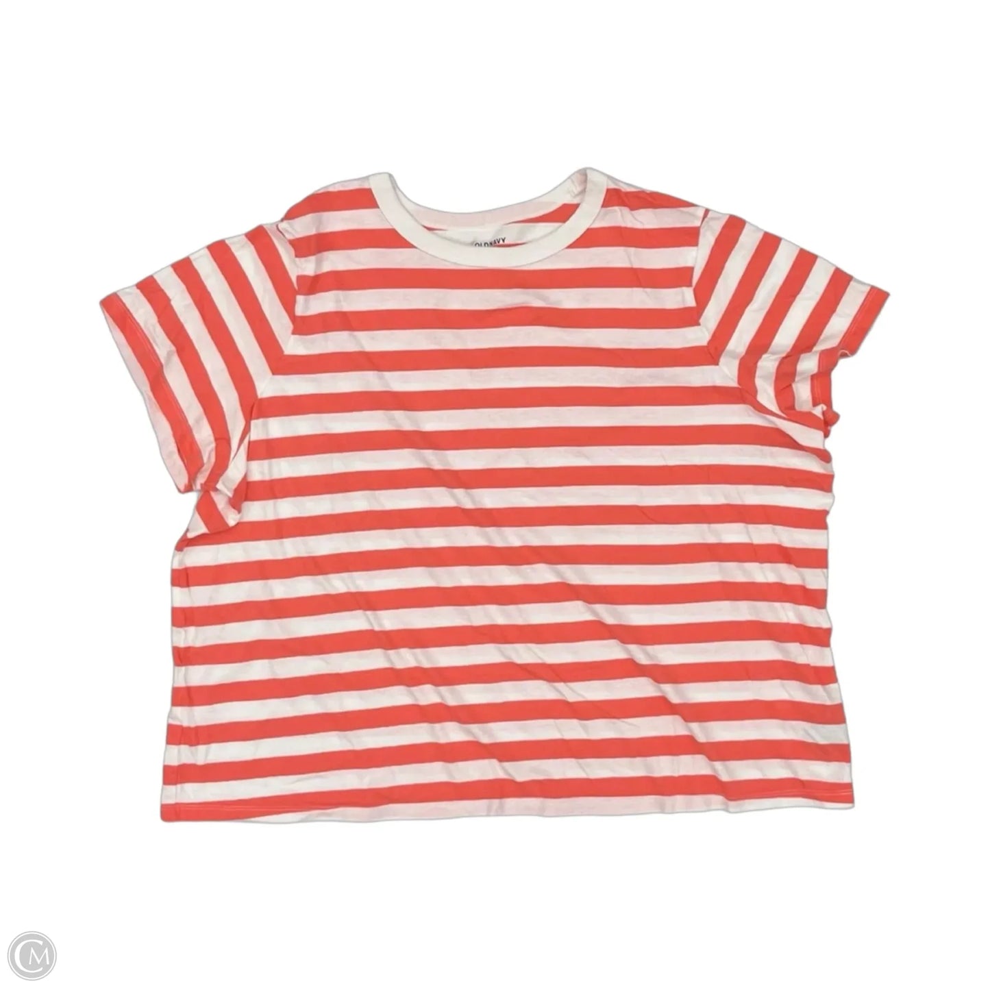 Top Short Sleeve By Old Navy In Striped Pattern, Size: Xxl