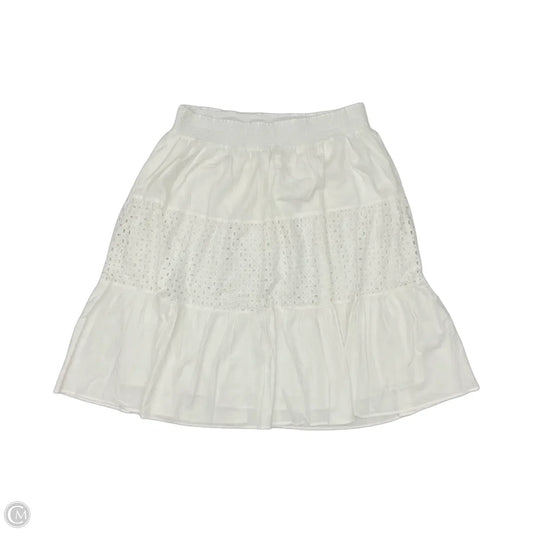 Skirt Midi By Nine West Apparel In White, Size: 1x