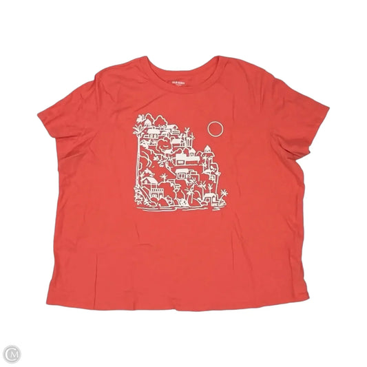 Top Short Sleeve By Old Navy In Coral, Size: Xxl