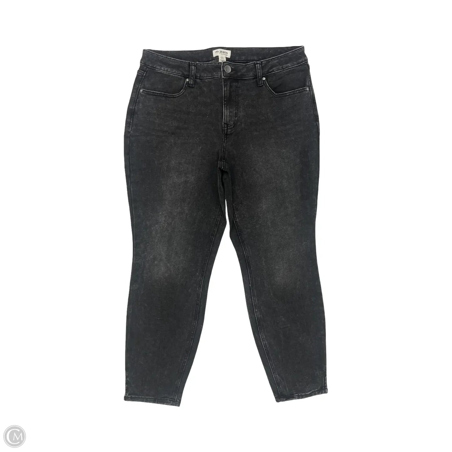 Jeans Skinny By Maurices In Black Denim, Size: L