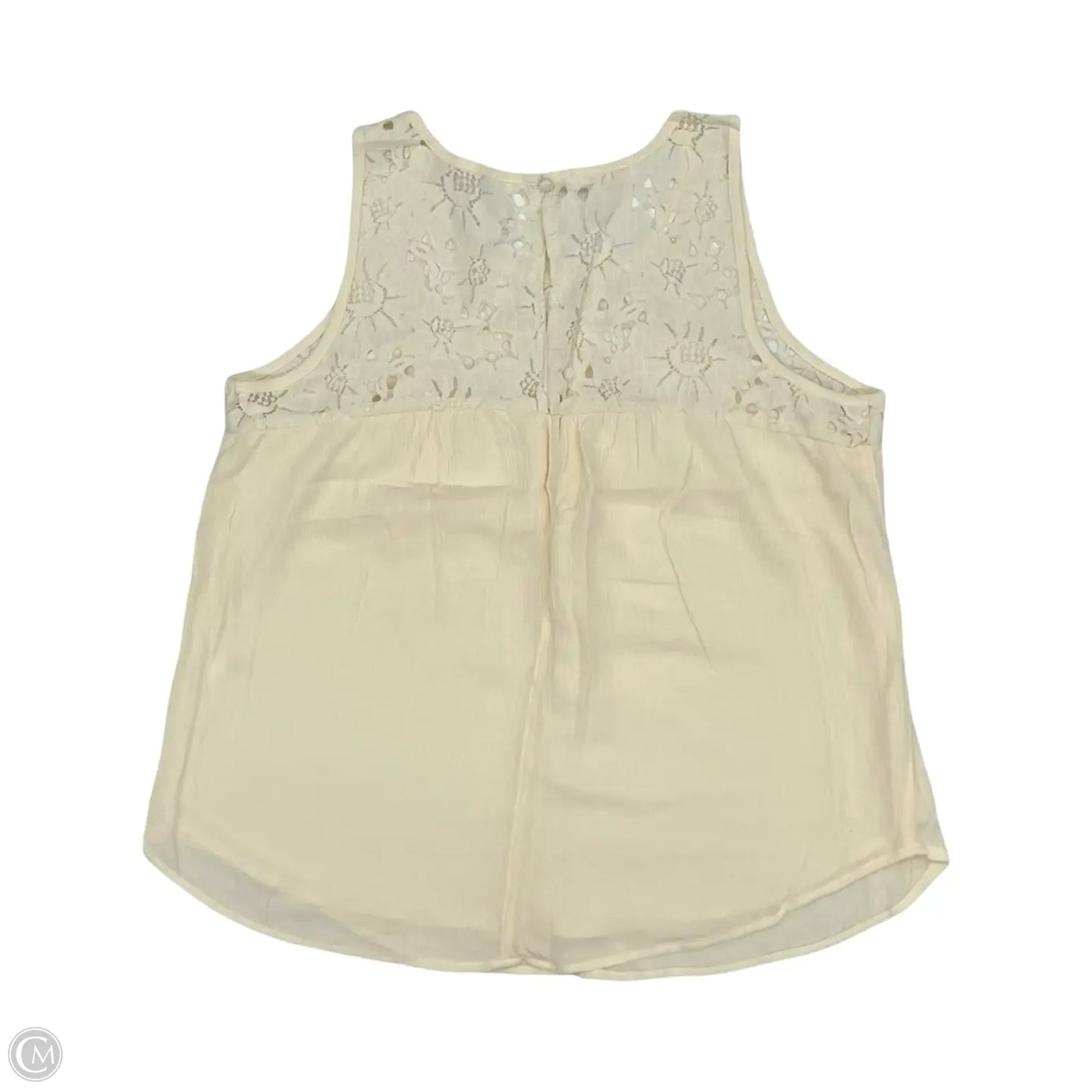 Blouse Sleeveless By Maurices In Cream, Size: L
