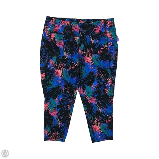 Athletic Leggings Capris By Mta Sport In Multi-colored, Size: 1x