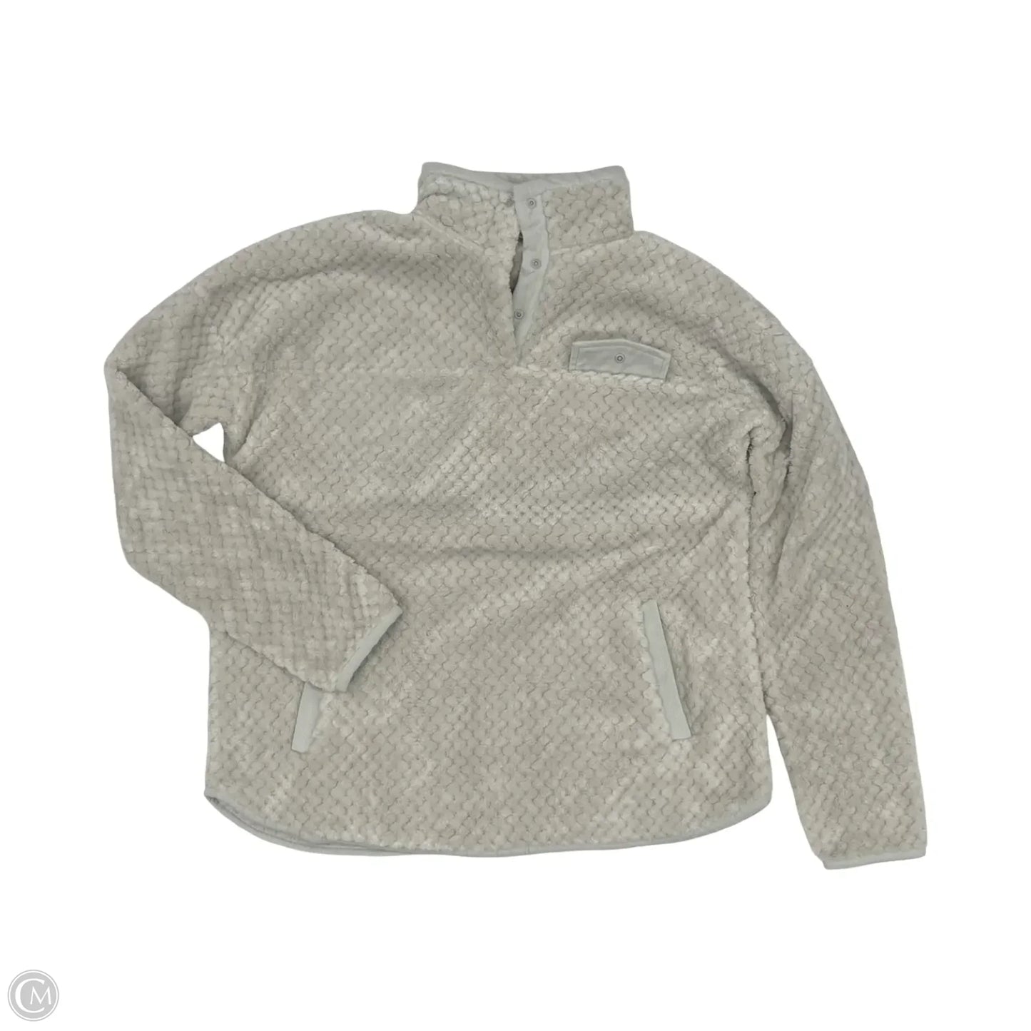 Sweatshirt Collar By Simply Southern In Grey, Size: Xl