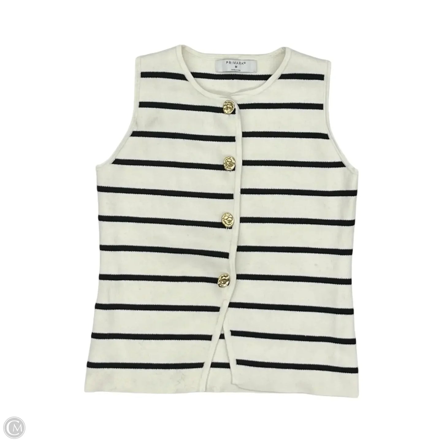 Vest Other By Primark In Black & White, Size: M
