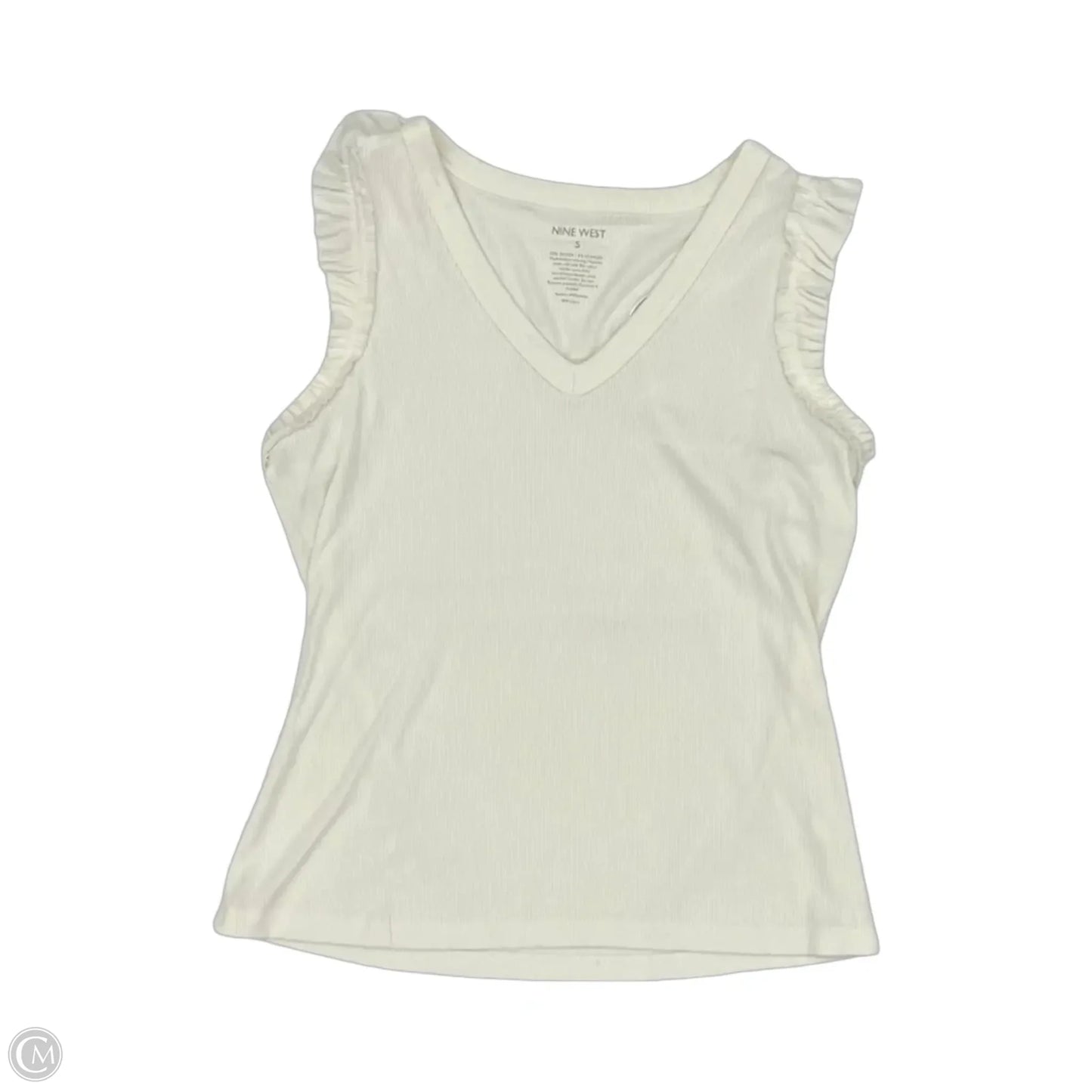 Top Sleeveless By Nine West Apparel In Cream, Size: S