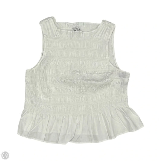 Blouse Sleeveless By Free Assembly In White, Size: Xl