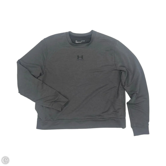 Athletic Top Long Sleeve Crewneck By Under Armour In Grey, Size: Xl