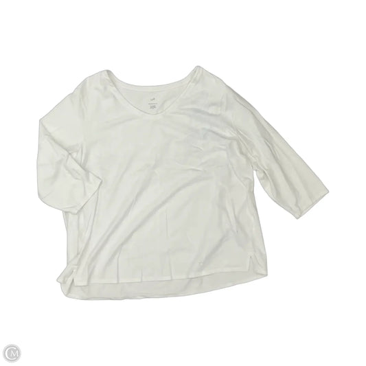 Top 3/4 Sleeve By J. Jill In White, Size: 2x