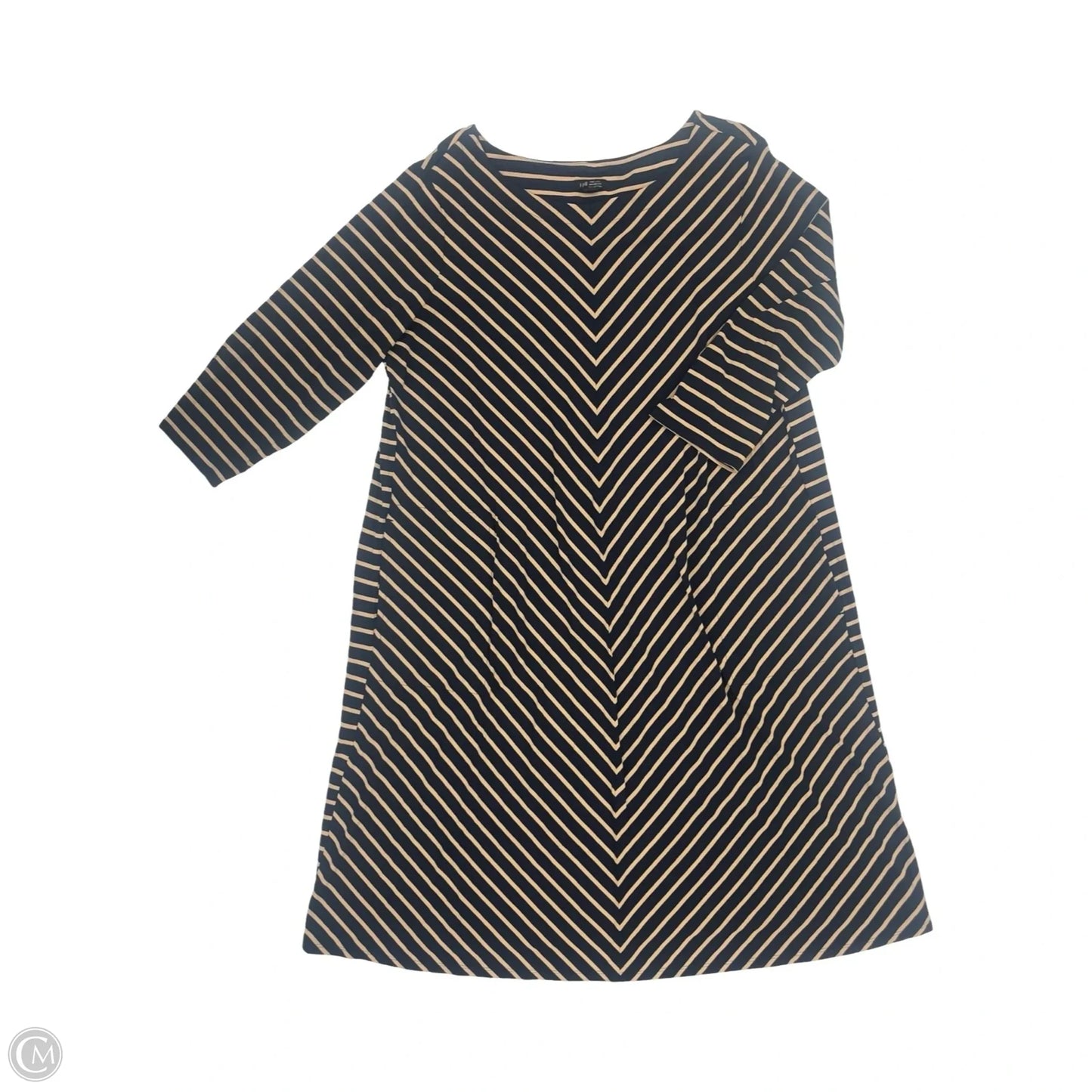 Dress Casual Midi By J. Jill In Blue & Tan, Size: Xl
