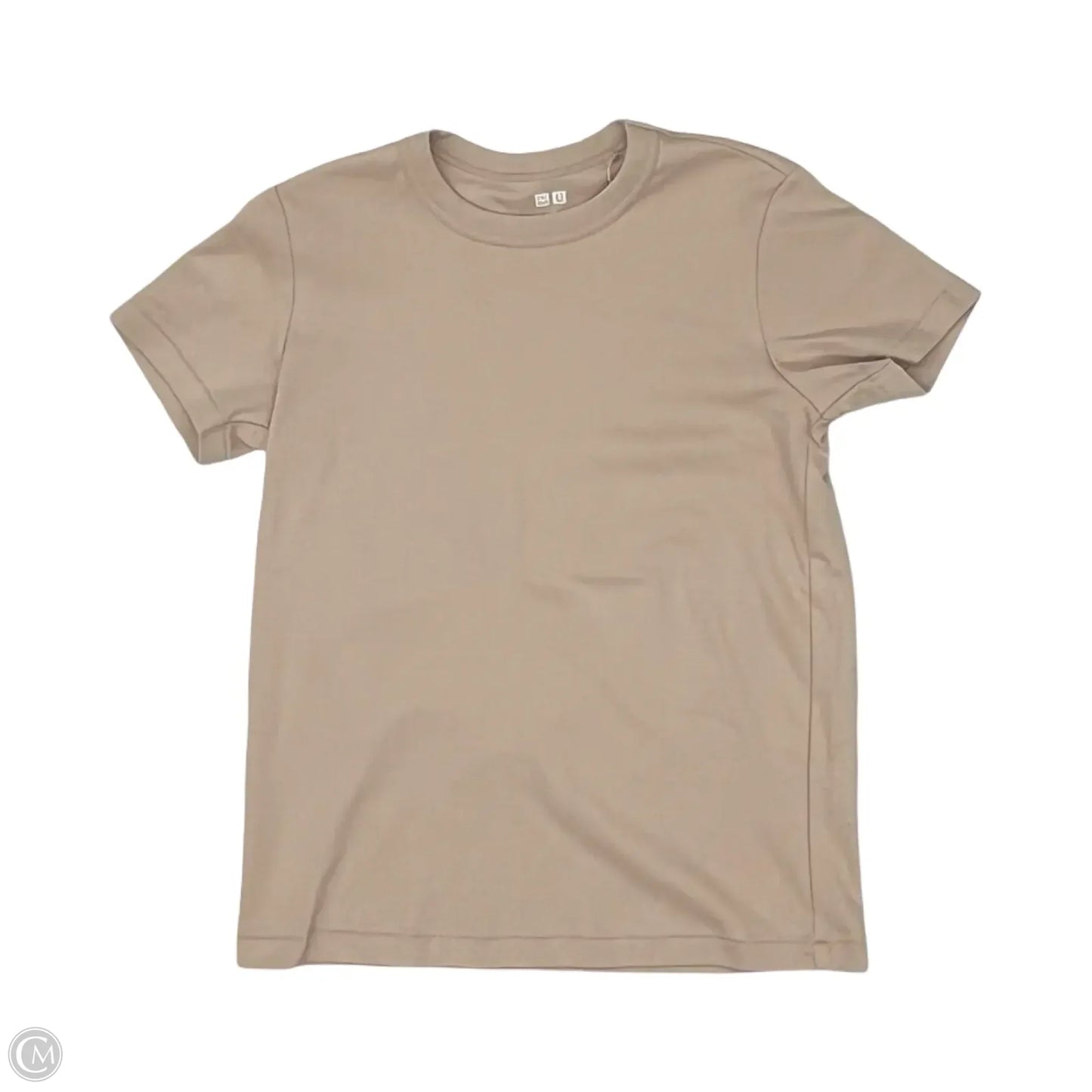 Top Short Sleeve Basic By Uniqlo In Tan, Size: M