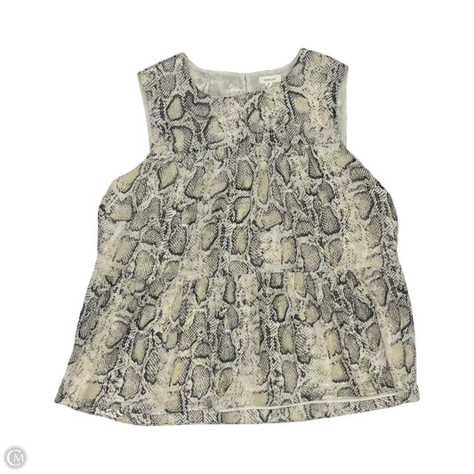 Blouse Sleeveless By Gilli In Snakeskin Print, Size: 1x