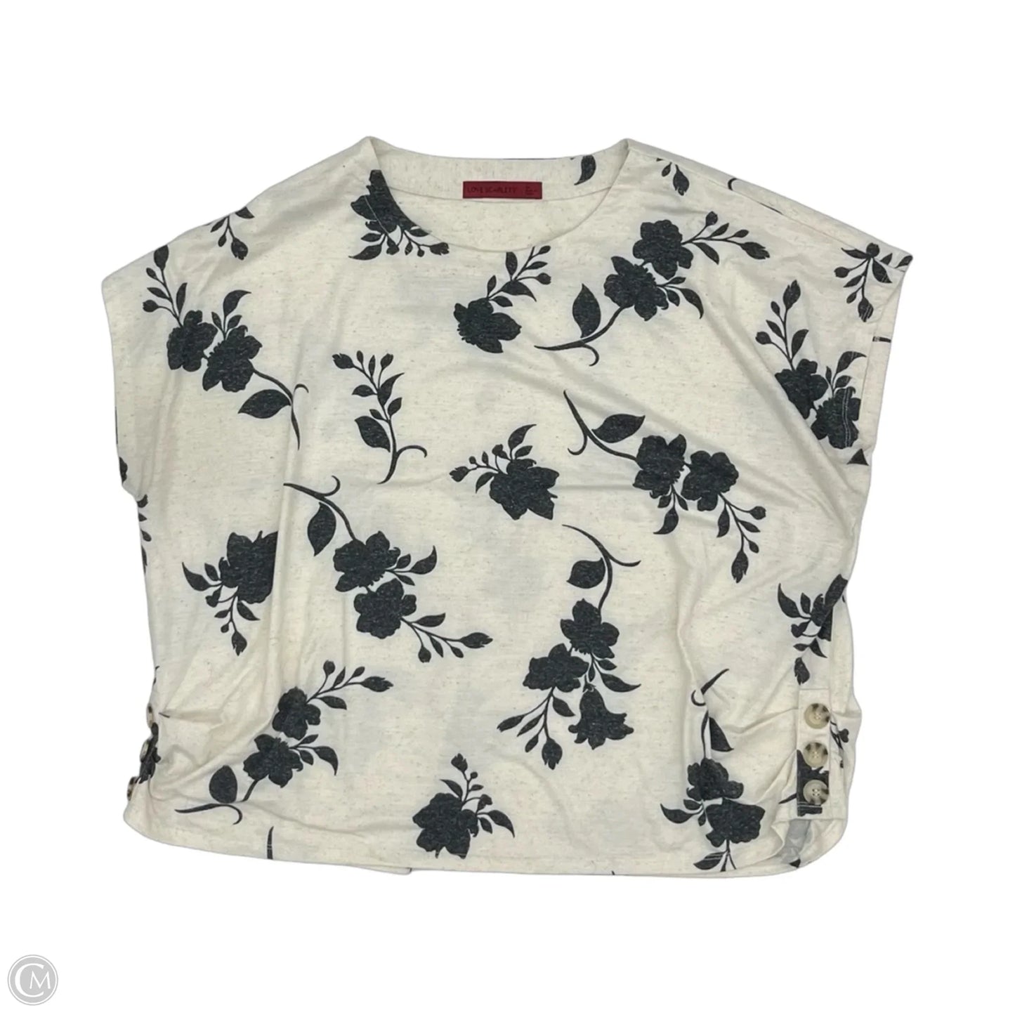 Top Sleeveless By Clothes Mentor In Black & Cream, Size: 3x