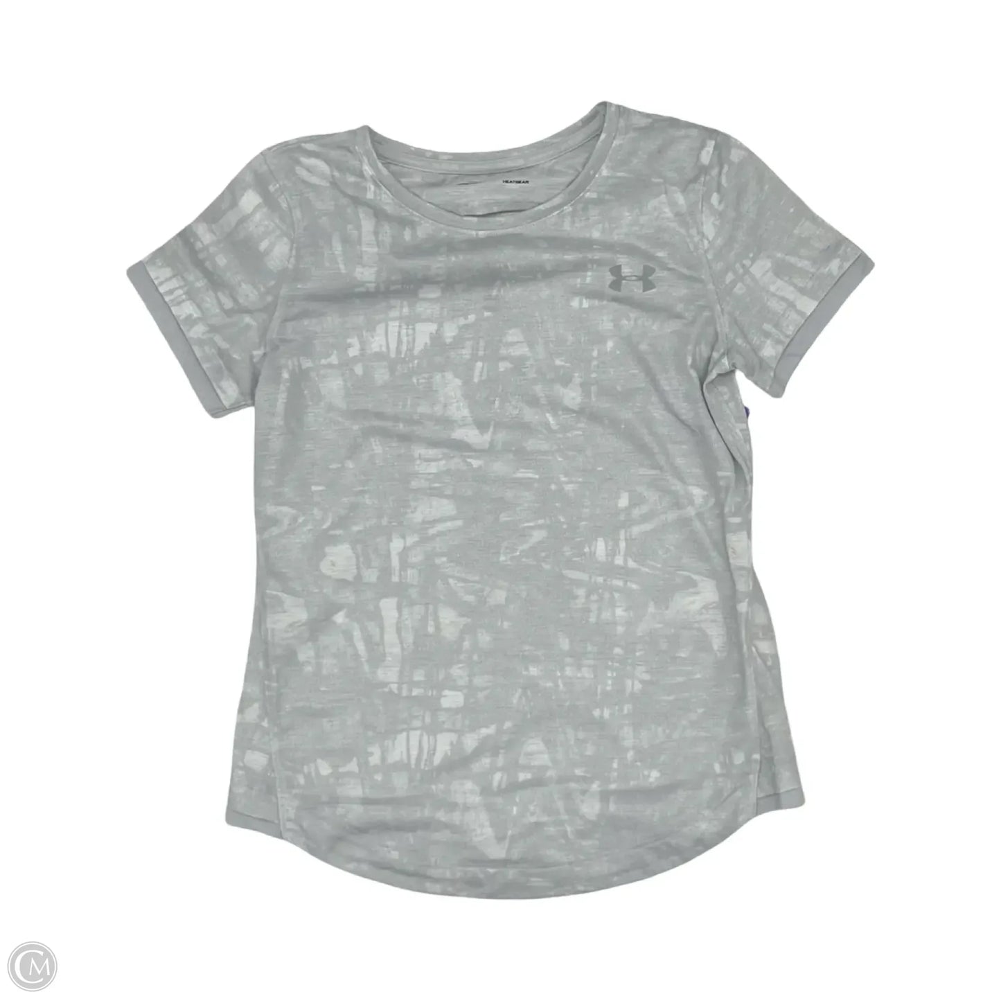 Athletic Top Short Sleeve By Under Armour In Grey, Size: Xs