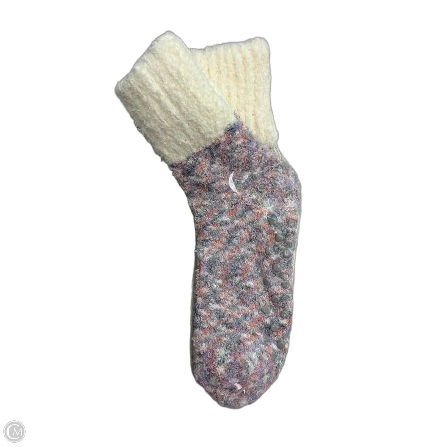 Socks By Clothes Mentor In Grey & Purple, Size: Onesize