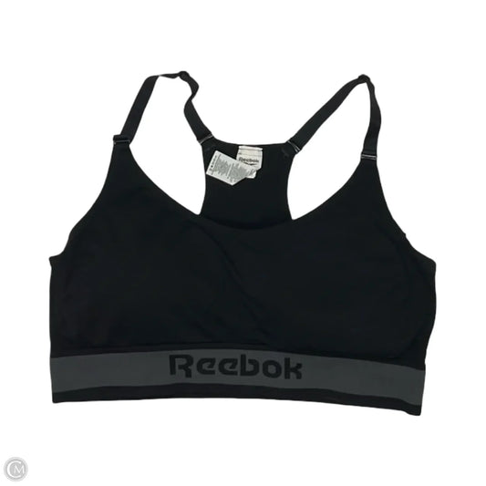Athletic Bra By Reebok In Black, Size: Xl