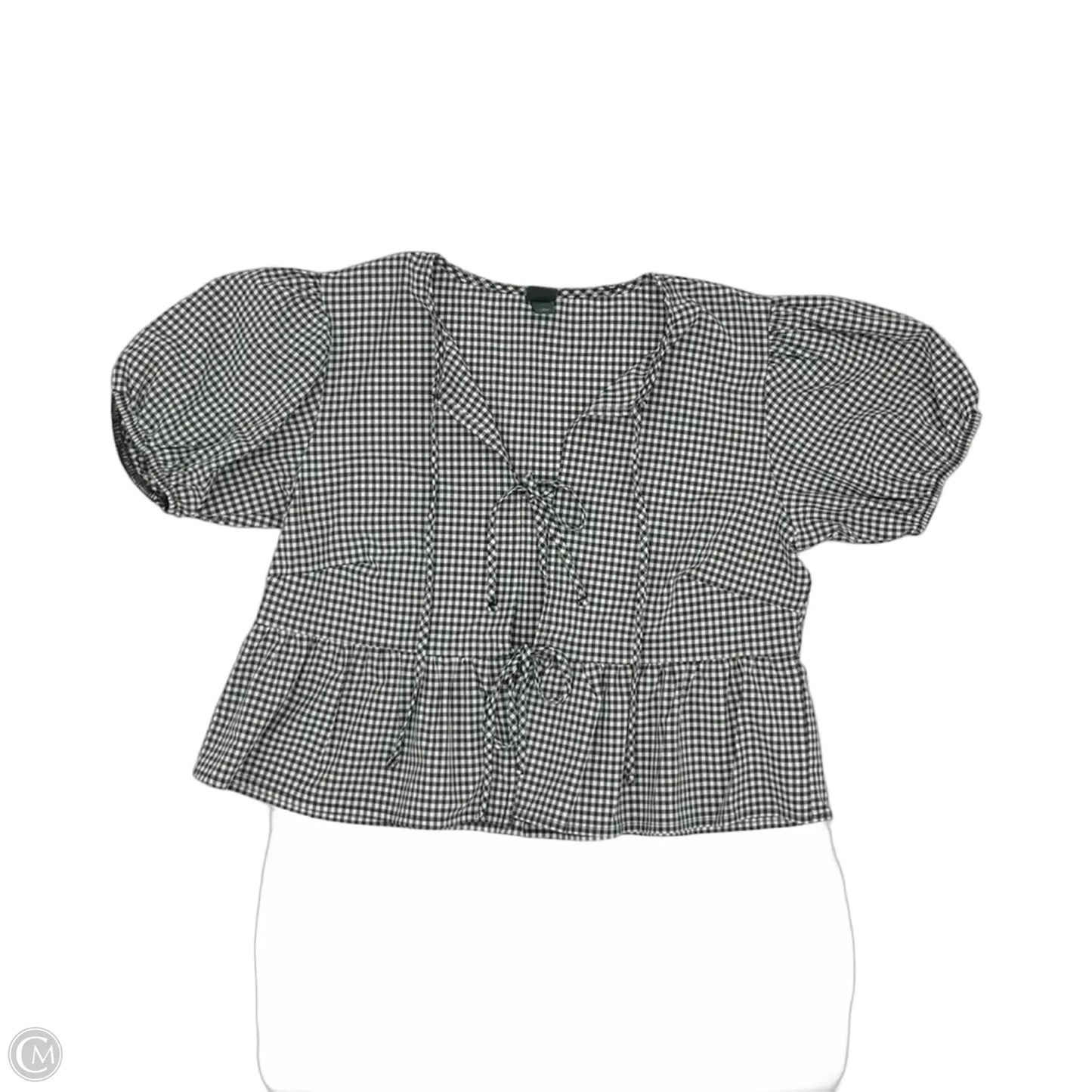 Blouse Short Sleeve By Wild Fable In Black & White, Size: Xs