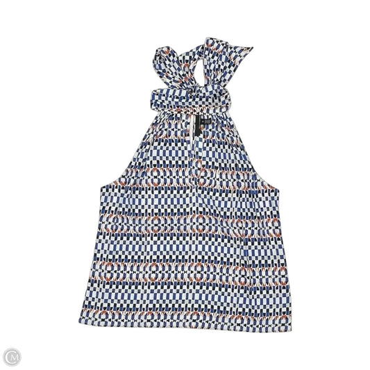 Blouse Sleeveless By White House Black Market In Blue & Orange, Size: M