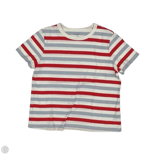 Top Short Sleeve By Old Navy In Blue & Red & White, Size: M