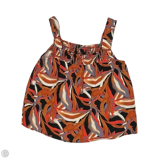 Blouse Sleeveless By Evereve In Grey & Orange, Size: M