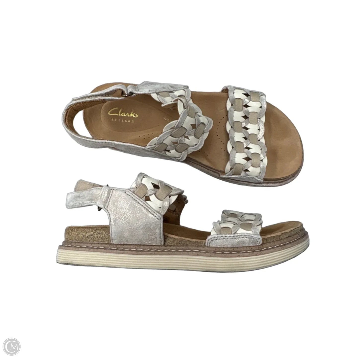 Sandals Flats By Clarks In Cream, Size: 7