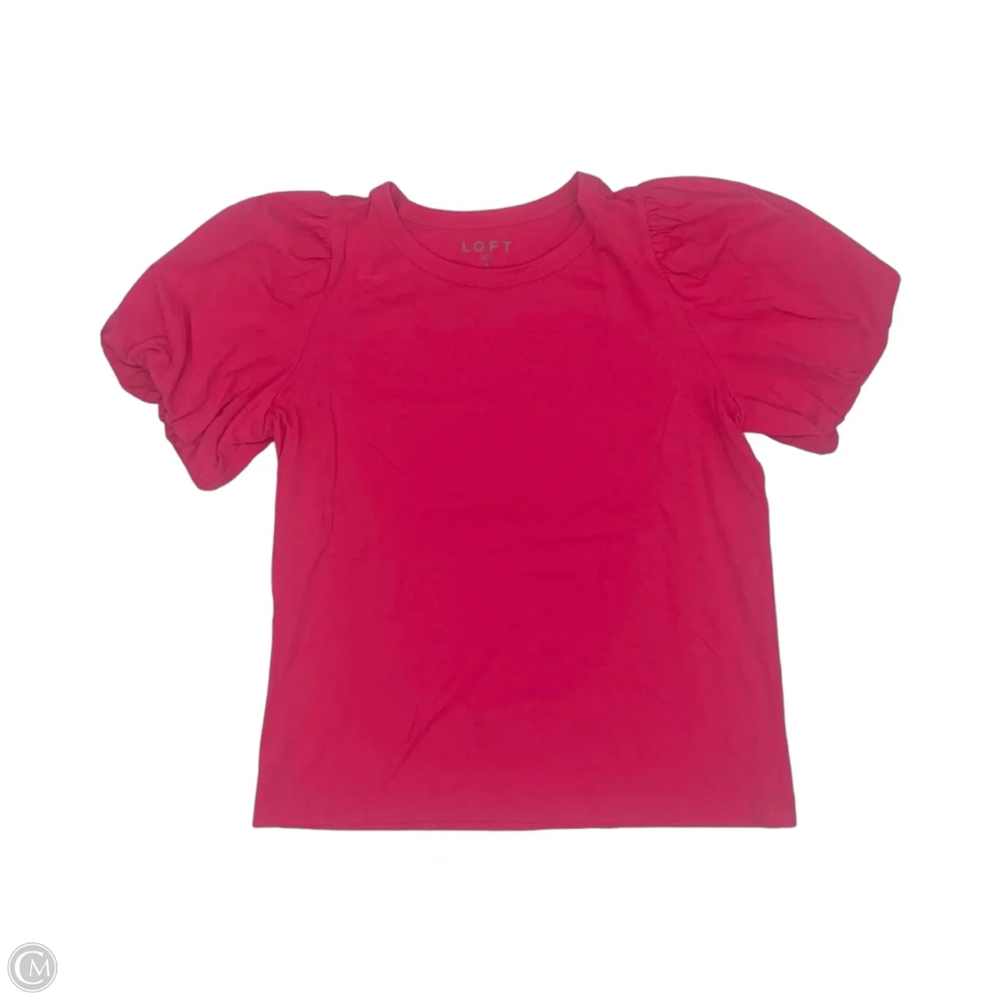 Top Short Sleeve By Loft In Pink, Size: M
