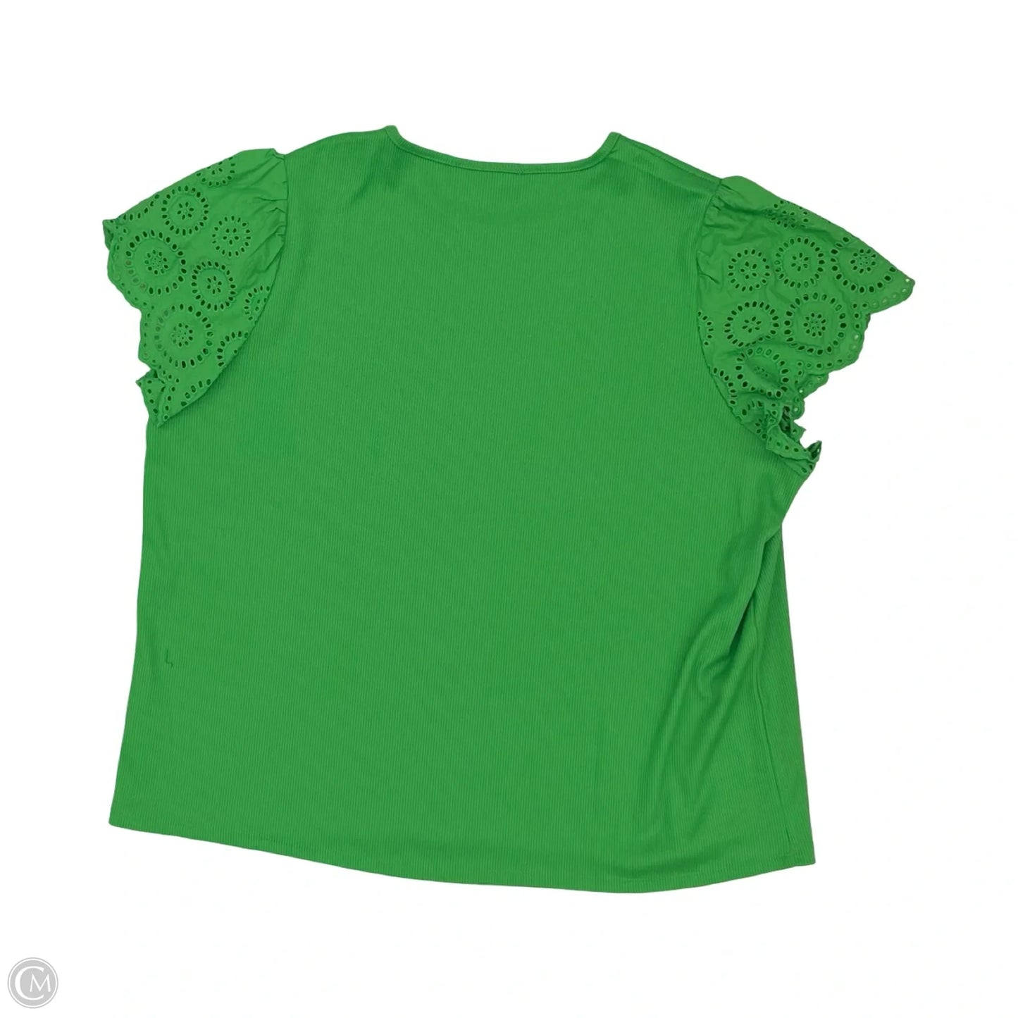 Top Short Sleeve By Chelsea And Theodore In Green, Size: 2x