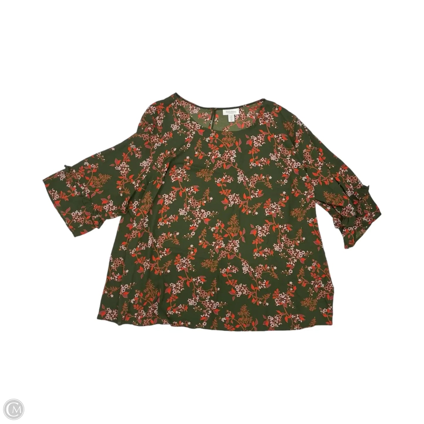 Mat Top Short Sleeve By Motherhood, Size: 3x