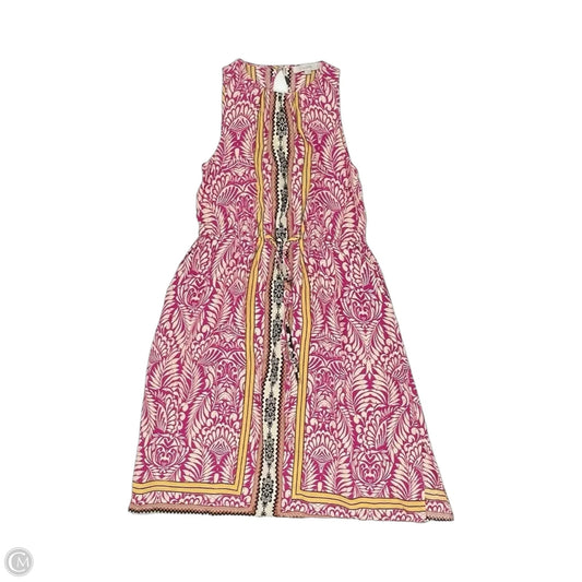 Dress Casual Midi By Loft In Cream & Pink, Size: M