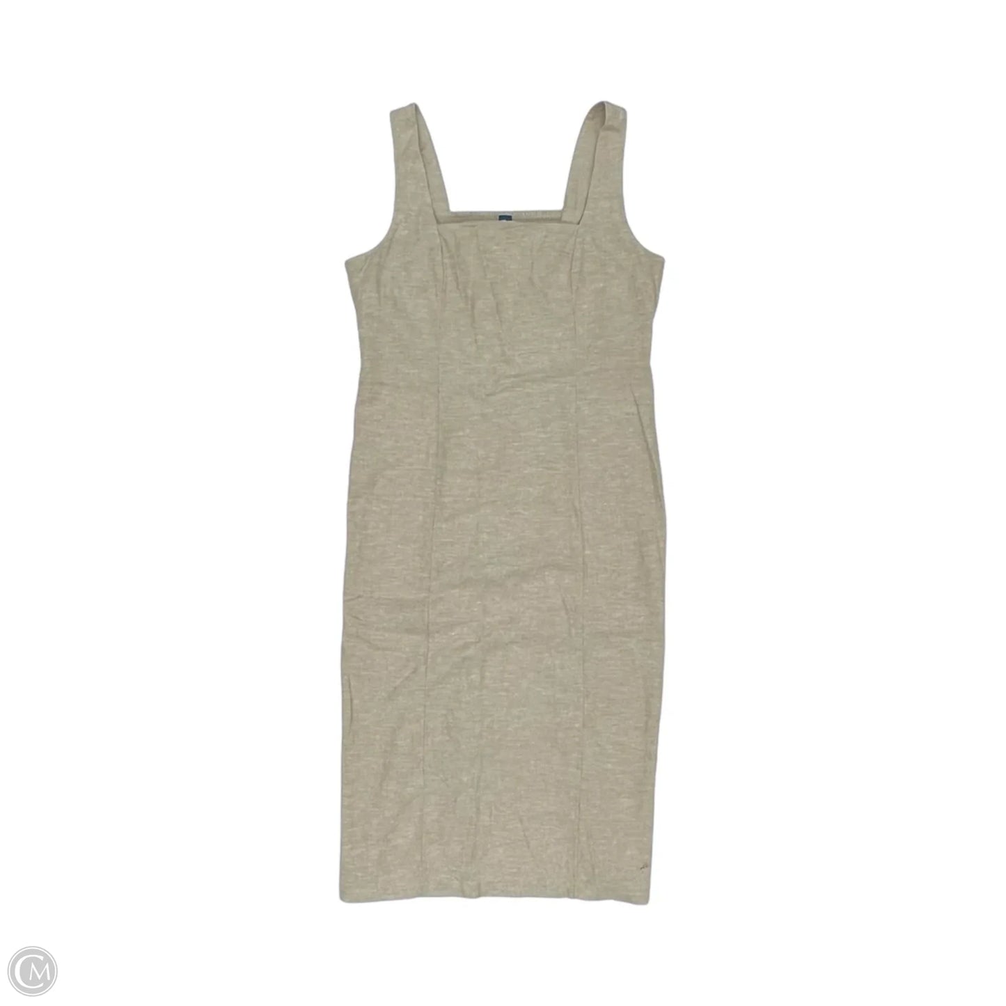 Dress Casual Midi By Old Navy In Tan, Size: L