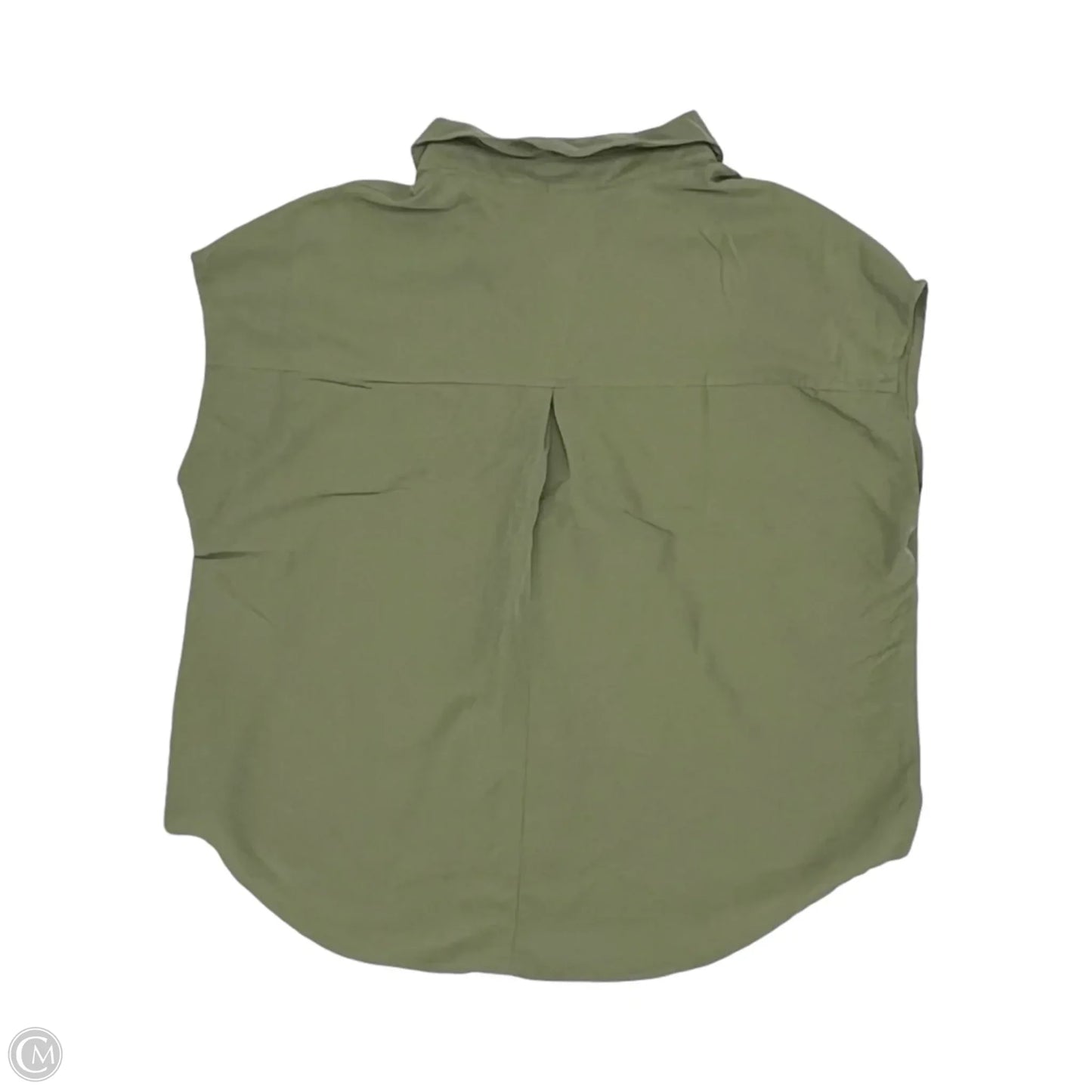 Blouse Short Sleeve By Old Navy In Green, Size: M