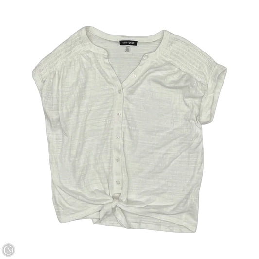 Top Short Sleeve By Cable And Gauge In White, Size: L