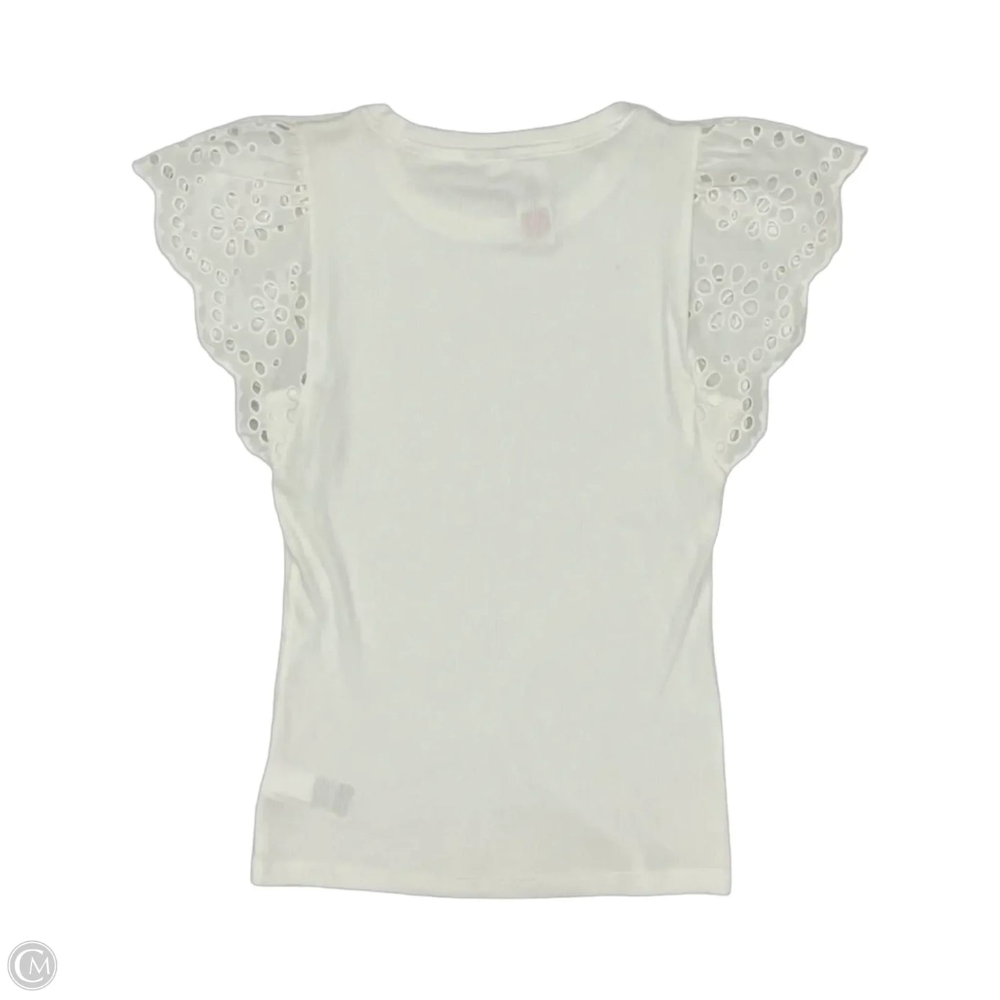 Top Short Sleeve By Gap In White, Size: M