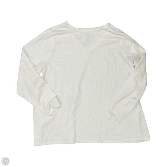 Top Long Sleeve Basic By Sonoma In White, Size: 3x