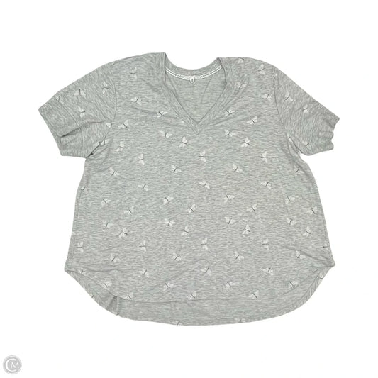 Top Short Sleeve By Jane And Delancey In Grey, Size: 2x