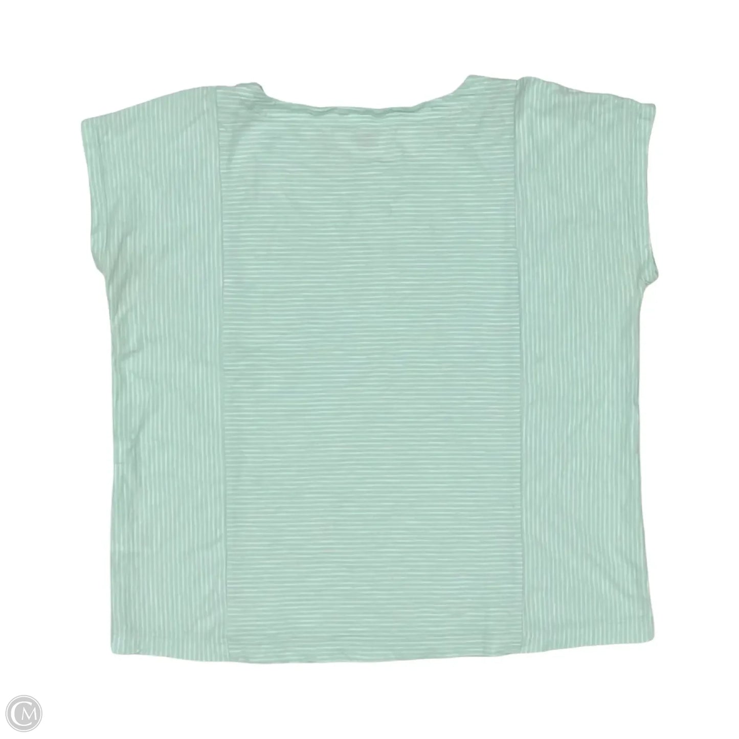 Top Short Sleeve By Lands End In Aqua, Size: L