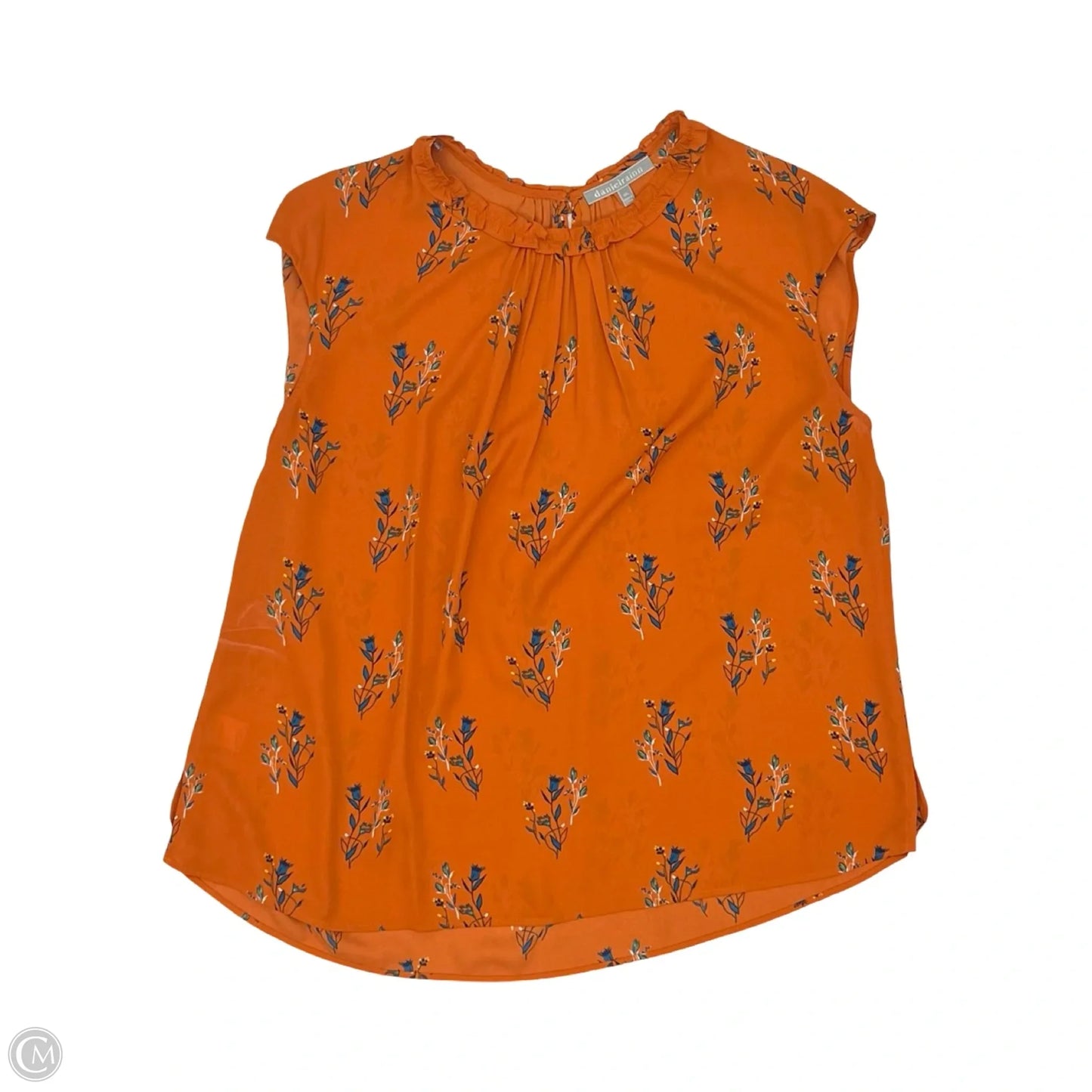 Blouse Short Sleeve By Daniel Rainn In Orange, Size: Xxl