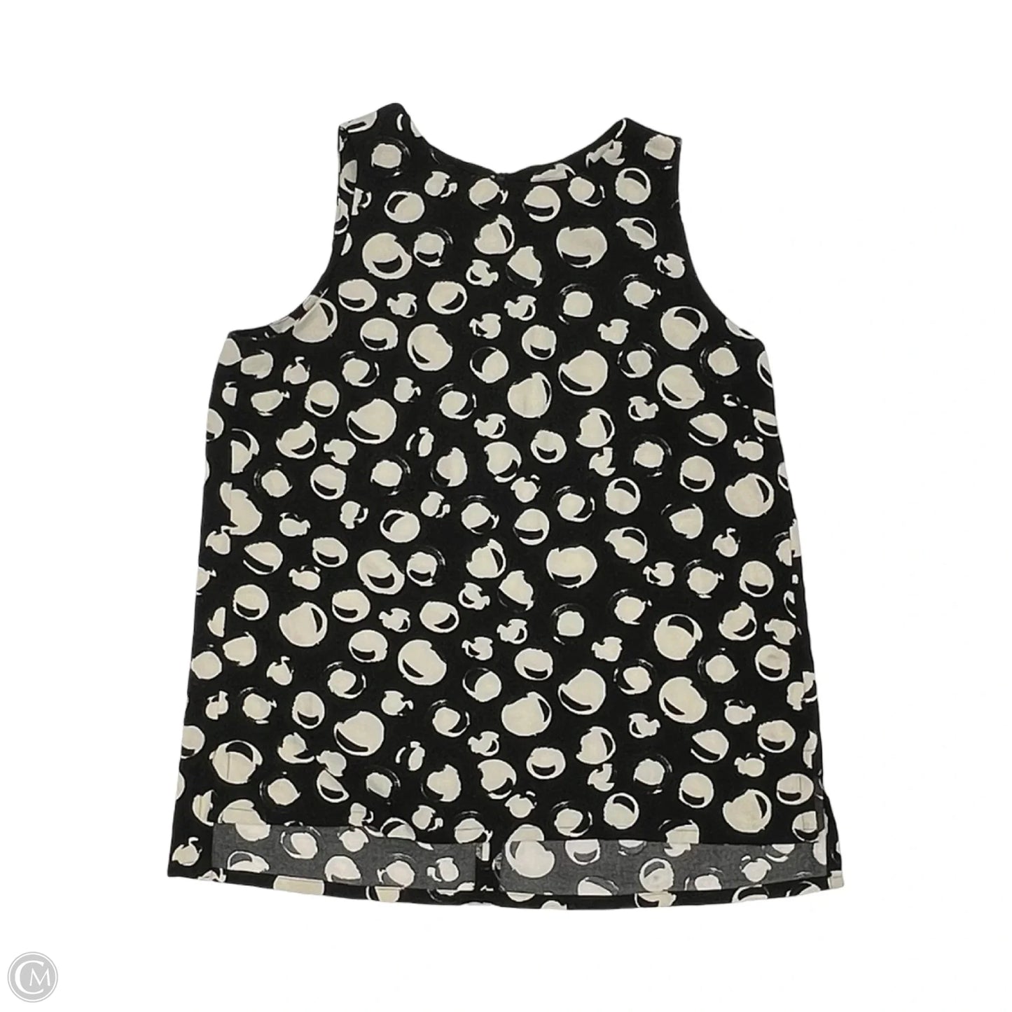 Blouse Sleeveless By Clothes Mentor In Black & Cream, Size: L