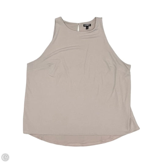 Blouse Sleeveless By Express In Cream, Size: Xl
