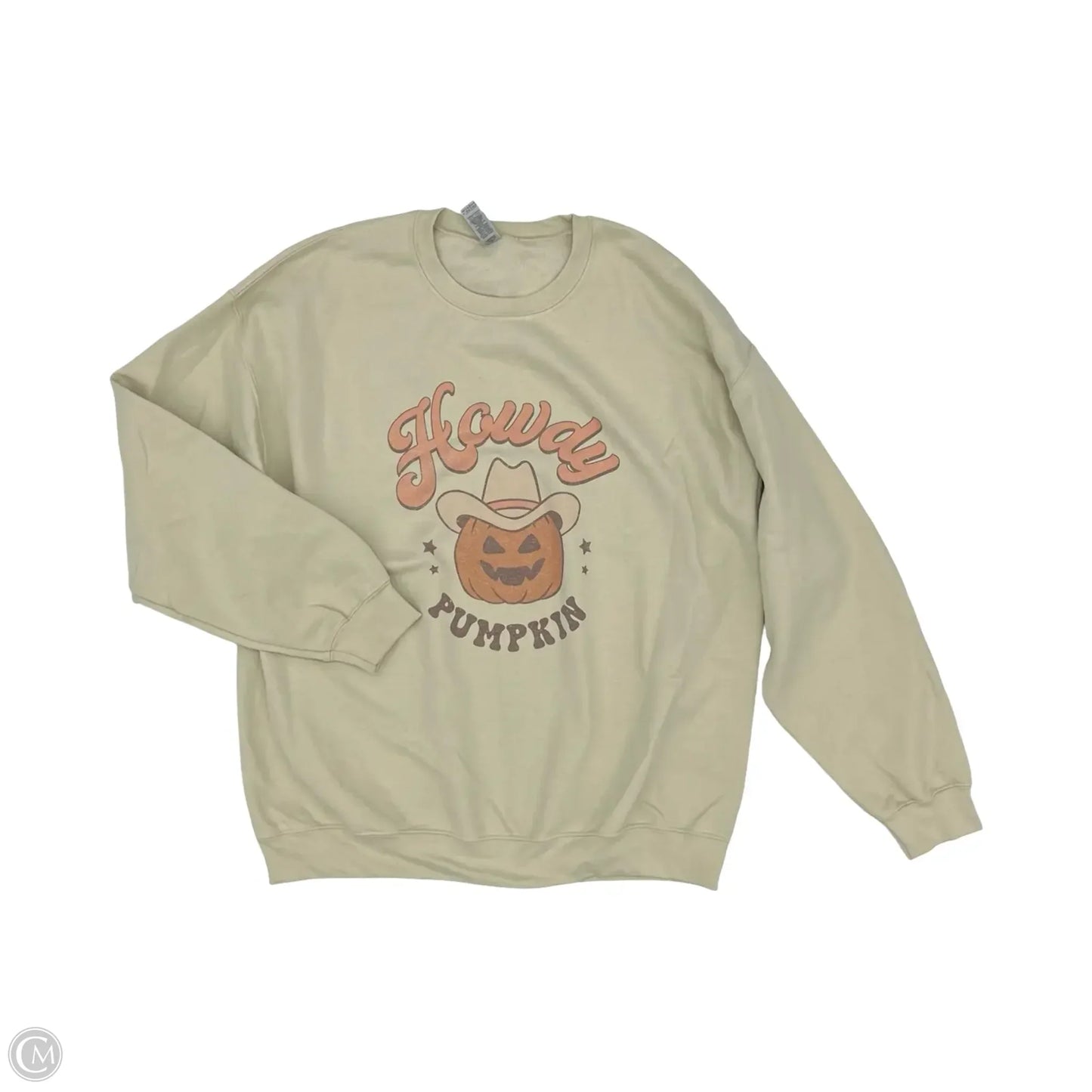 Sweatshirt Crewneck By Gildan In Tan, Size: Xl
