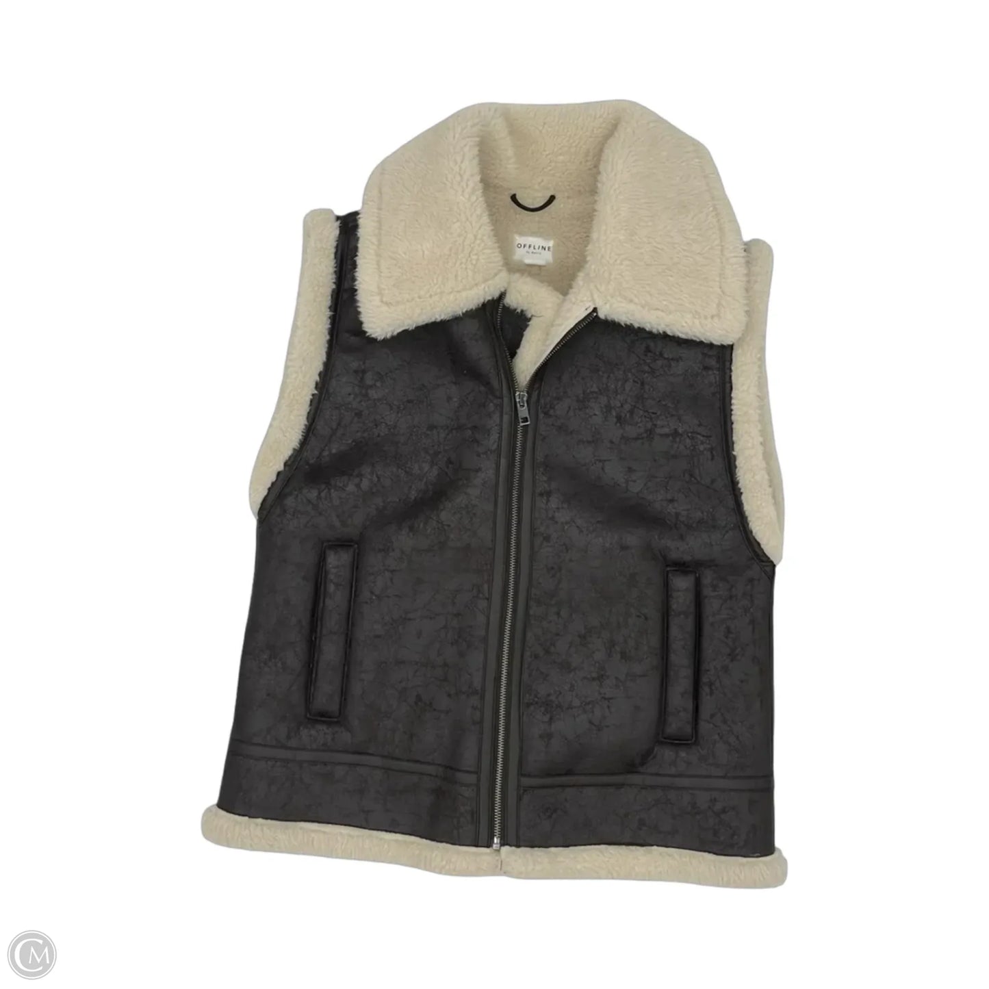 Vest Faux Fur & Sherpa By Aerie In Brown, Size: M
