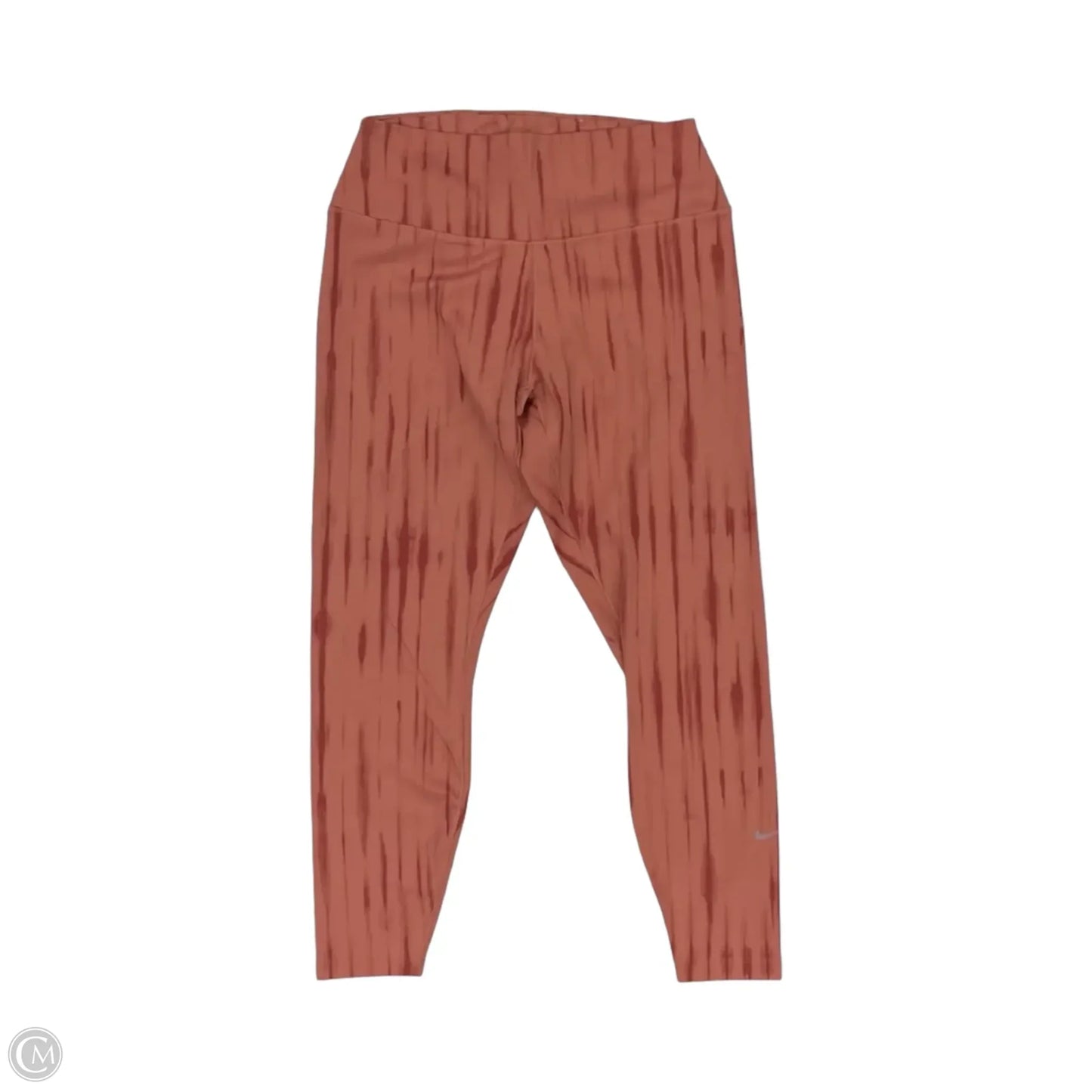 Athletic Leggings By Nike Apparel In Copper, Size: L